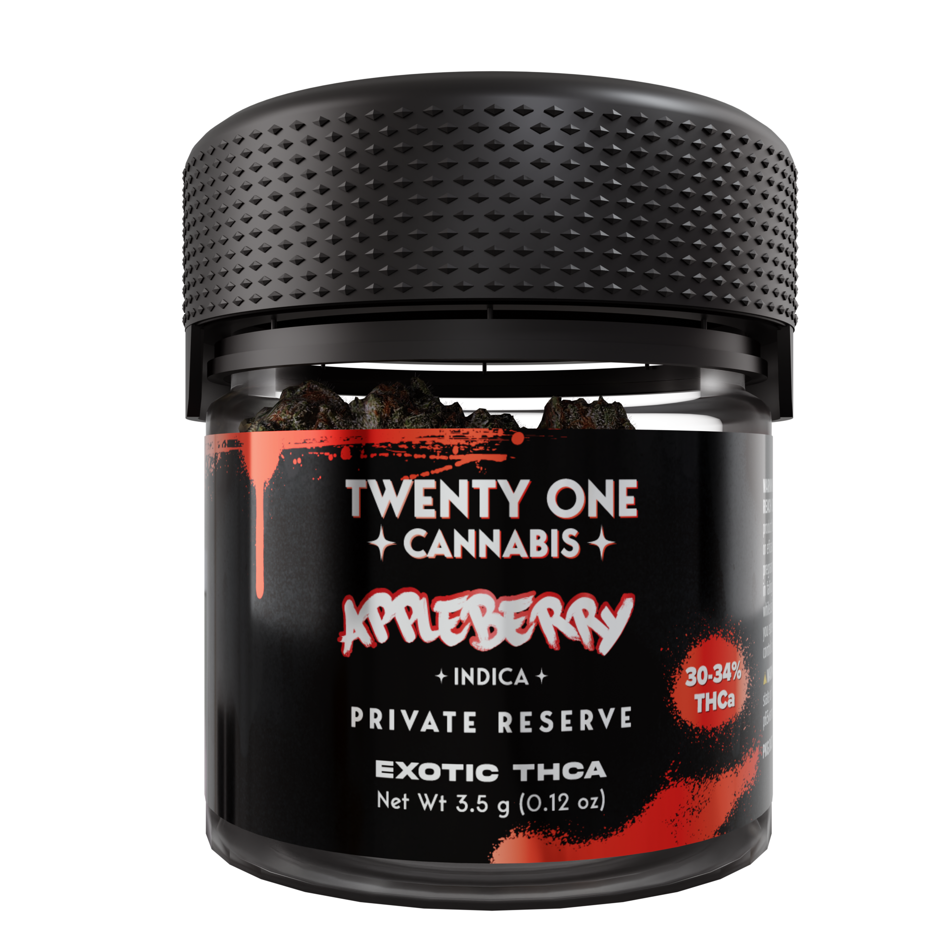 TWENTY ONE CANNABIS PRIVATE RESERVE 3.5 GRAM THC-A FLOWER JAR