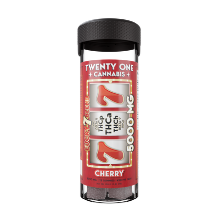 TWENTY ONE CANNABIS LUCKY 7 BLEND 420MG THC-A GUMMIES (12CT JAR)