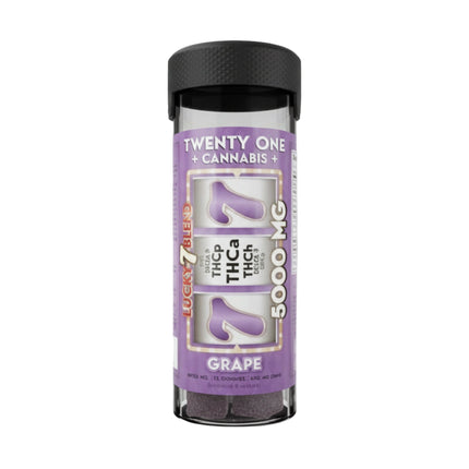 TWENTY ONE CANNABIS LUCKY 7 BLEND 420MG THC-A GUMMIES (12CT JAR)