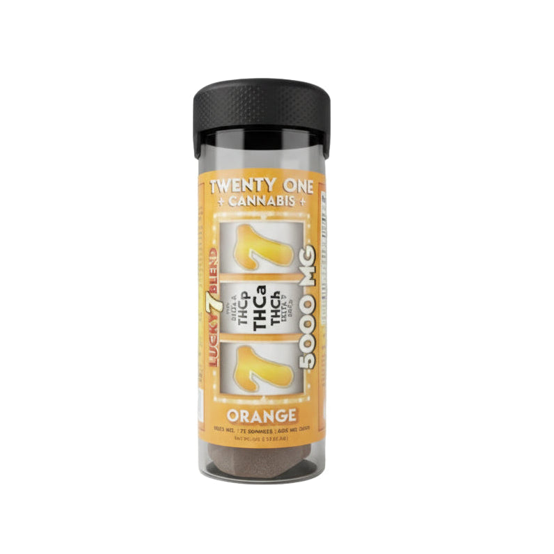 TWENTY ONE CANNABIS LUCKY 7 BLEND 420MG THC-A GUMMIES (12CT JAR)