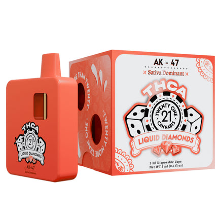 TWENTY ONE CANNBIS THCA LIQUID DIAMONDS 3ML DISPOSABLE