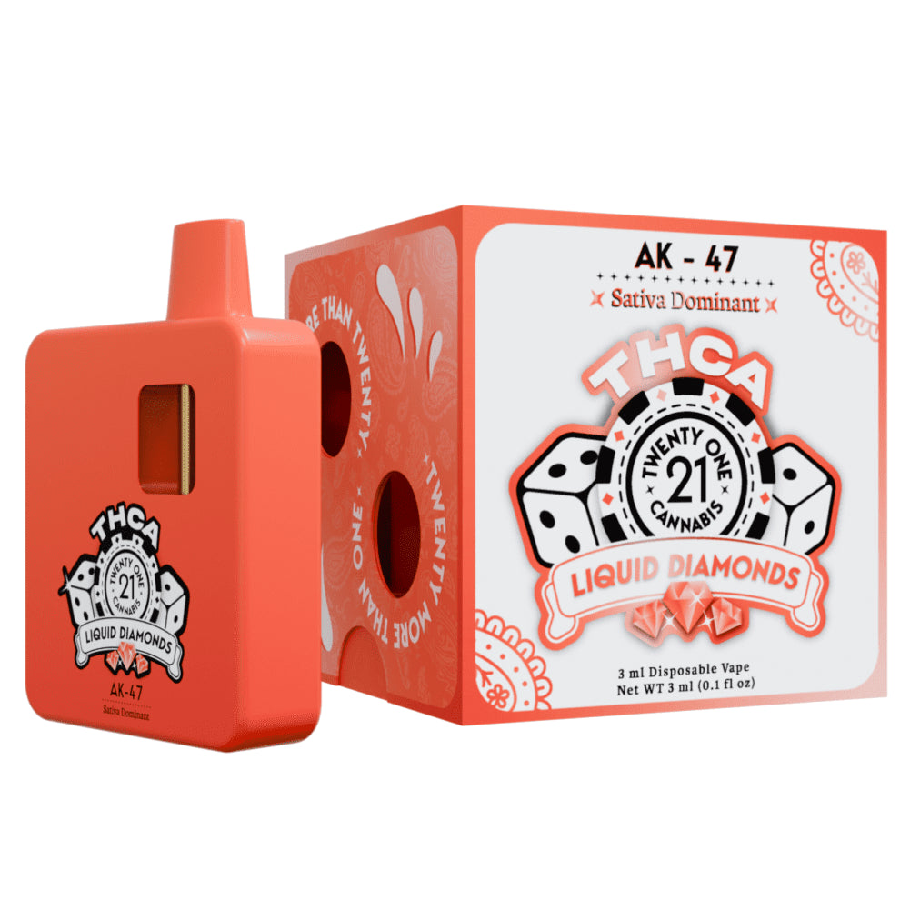 TWENTY ONE CANNBIS THCA LIQUID DIAMONDS 3ML DISPOSABLE