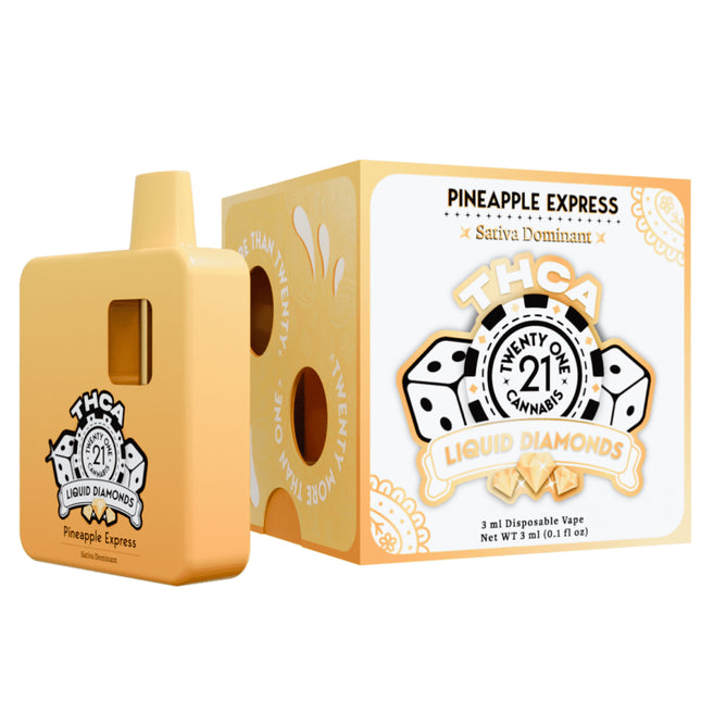 TWENTY ONE CANNBIS THCA LIQUID DIAMONDS 3ML DISPOSABLE
