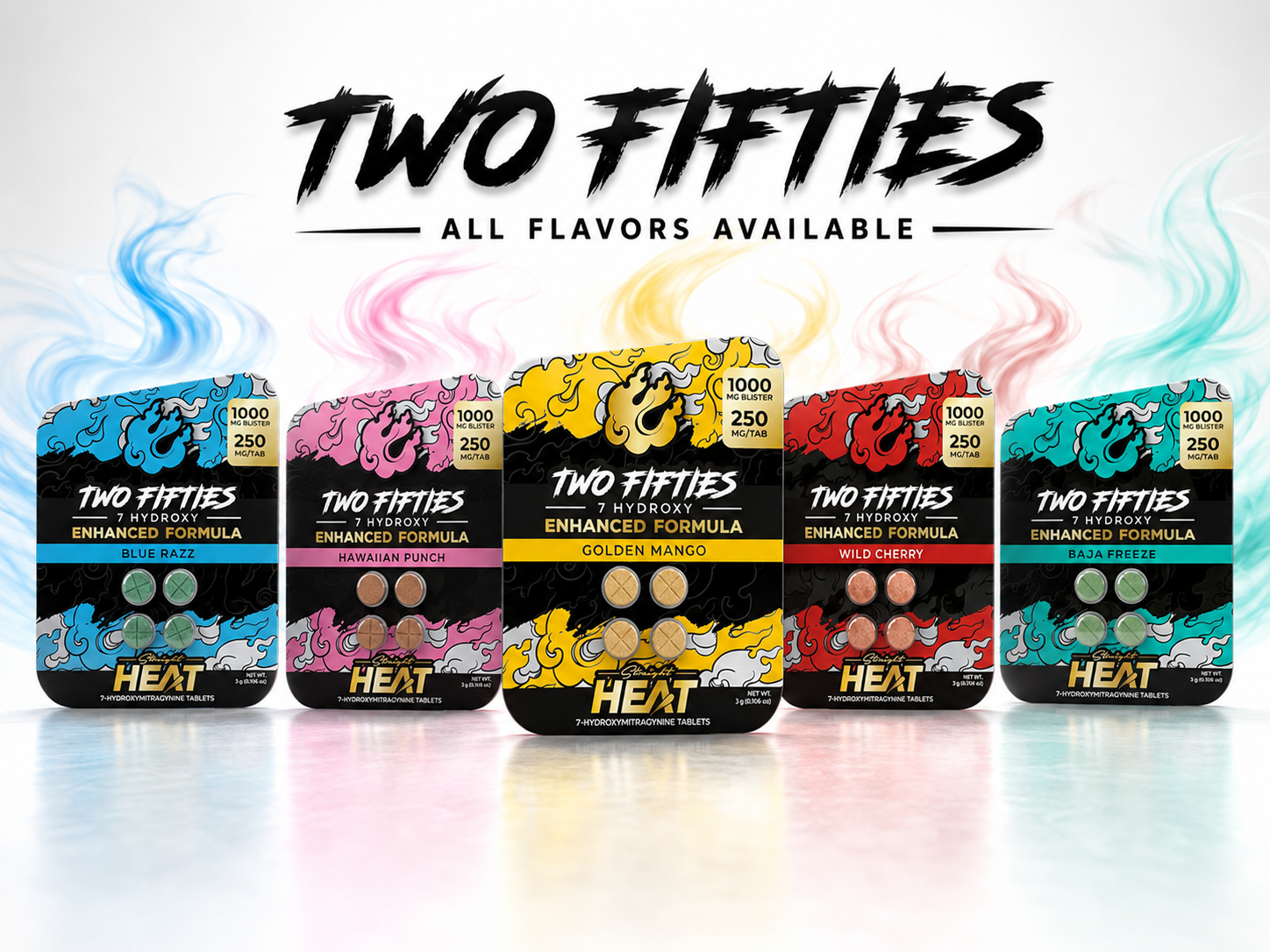 STRAIGHT HEAT TWO FIFTIES 7-HYDROXY 250MG TAB (4CT PACK)