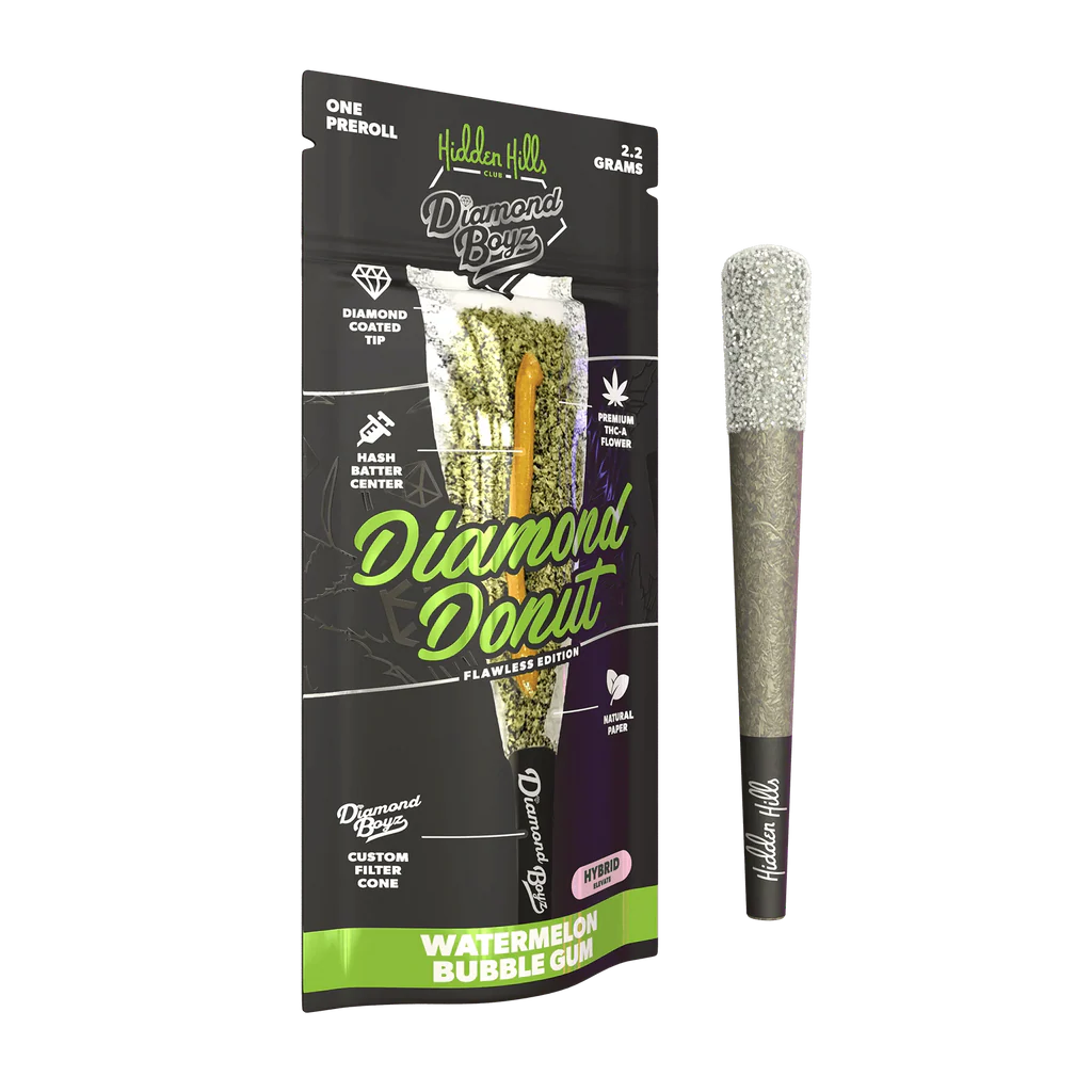 HIDDEN HILLS X DIAMOND BOYZ DIAMOND DONUT THC-A 2.2G PRE-ROLL