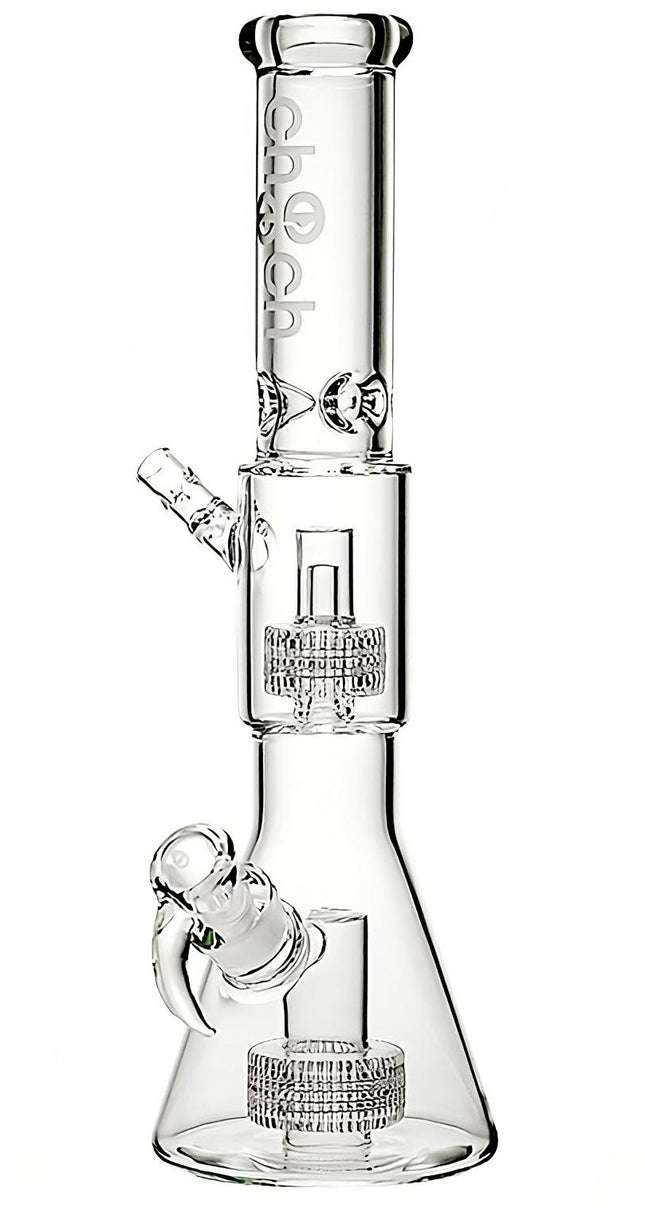 CHEECH 16in PIRELLI PERC BEAKER WATERPIPE | CLEAR (CH-220)