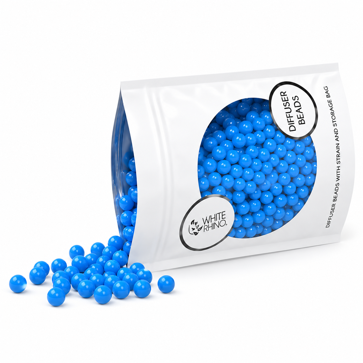 WHITE RHINO DIFFUSER BEADS