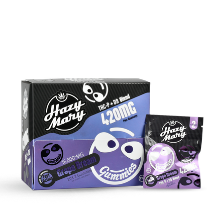 HAZY MARY THC-P + D9 BLEND GUMMIES 420MG PER GUMMY (2CT PER PACK | 20CT DISPLAY)
