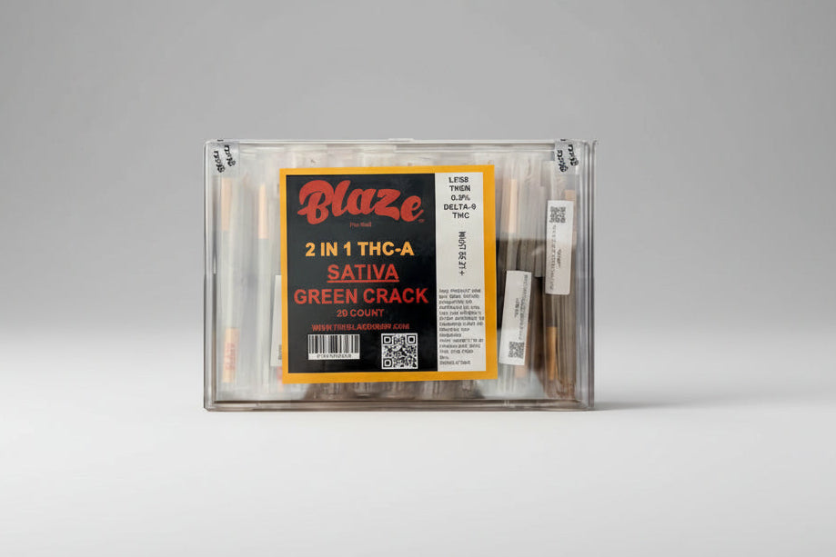 BLAZE 2 IN 1 THC-A PRE ROLL (2 X 1G EACH PER TUBE) (20 TUBE / JAR)