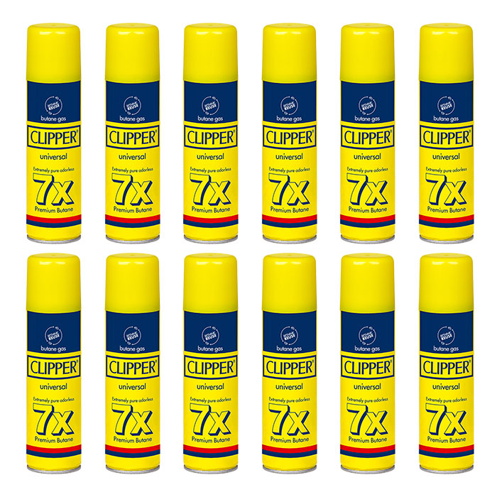 CLIPPER PREMIUM BUTAN 7X (12 CANS/DISPLAY)
