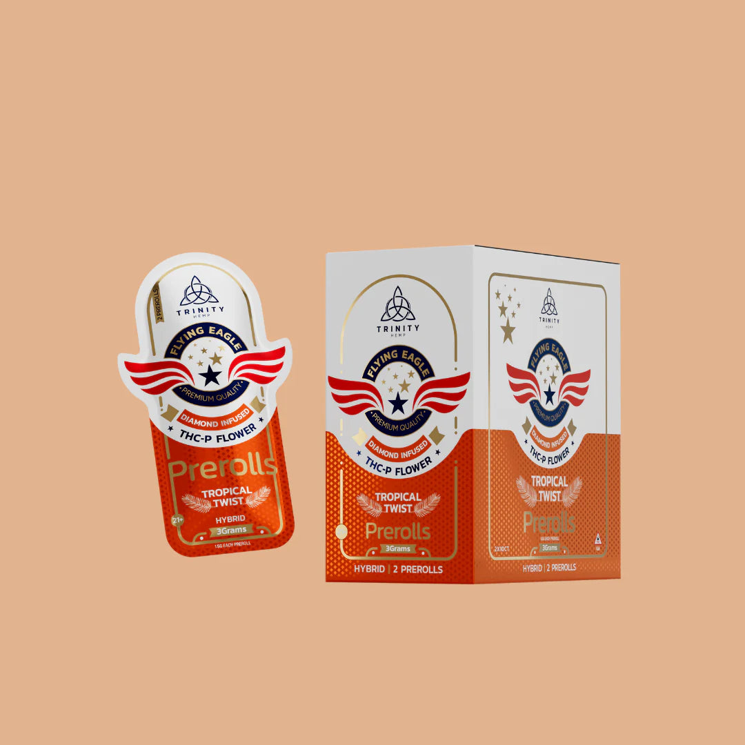 TRINITY HEMP FLYING EAGLE DIAMOND INFUSED THC-P PRE ROLLS (2 X 1.5g EACH)