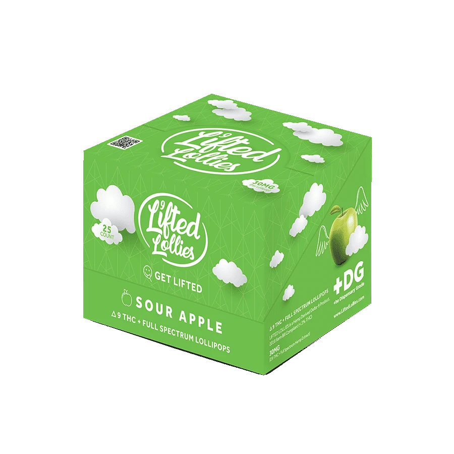 LIFTED LOLLIES D9 THC FULL SPECTRUM LOLLIPOPS (25CT DISPLAY)