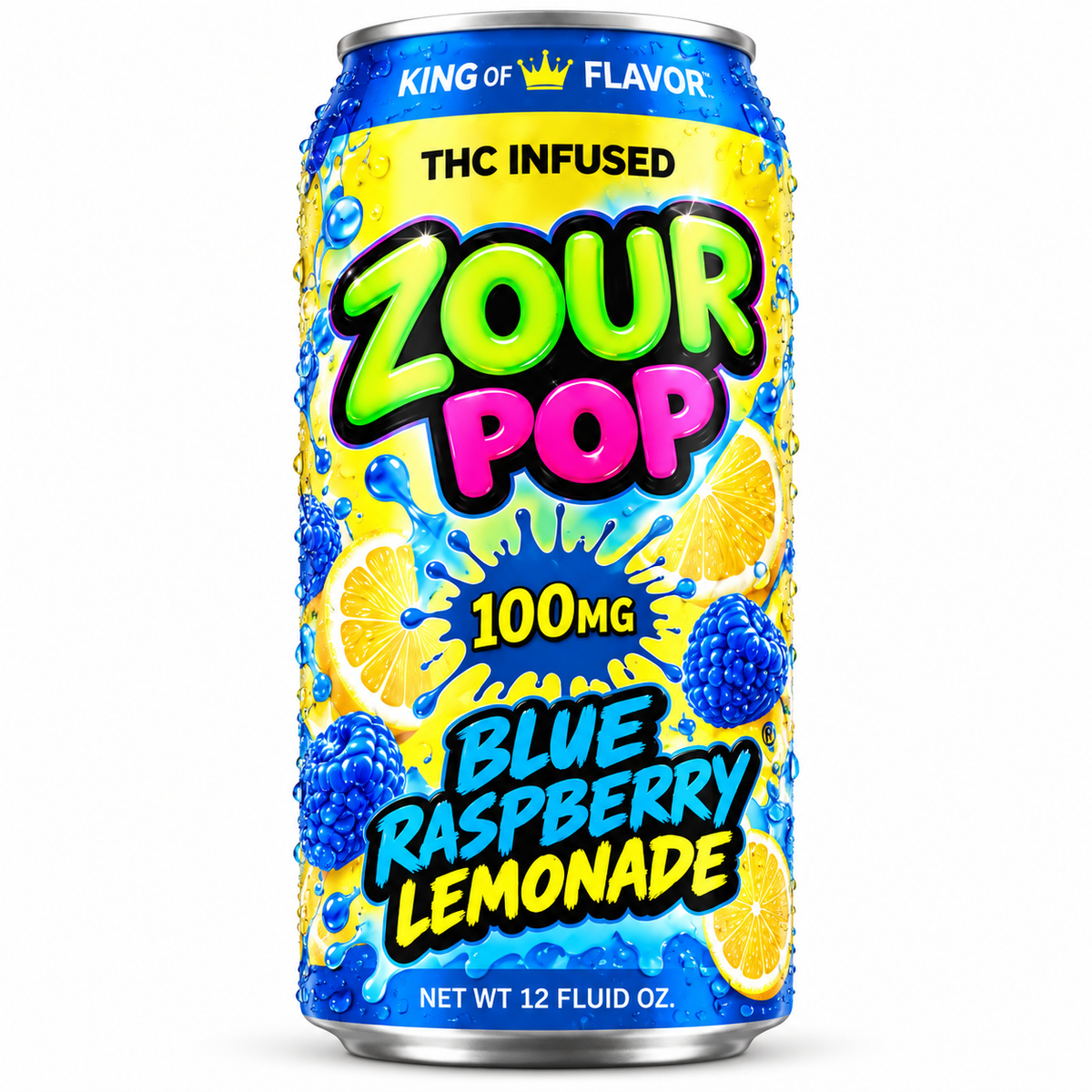 ZOUR POP 100MG THC INFUSED SPRITZ BEVERAGE (4CT PACK)