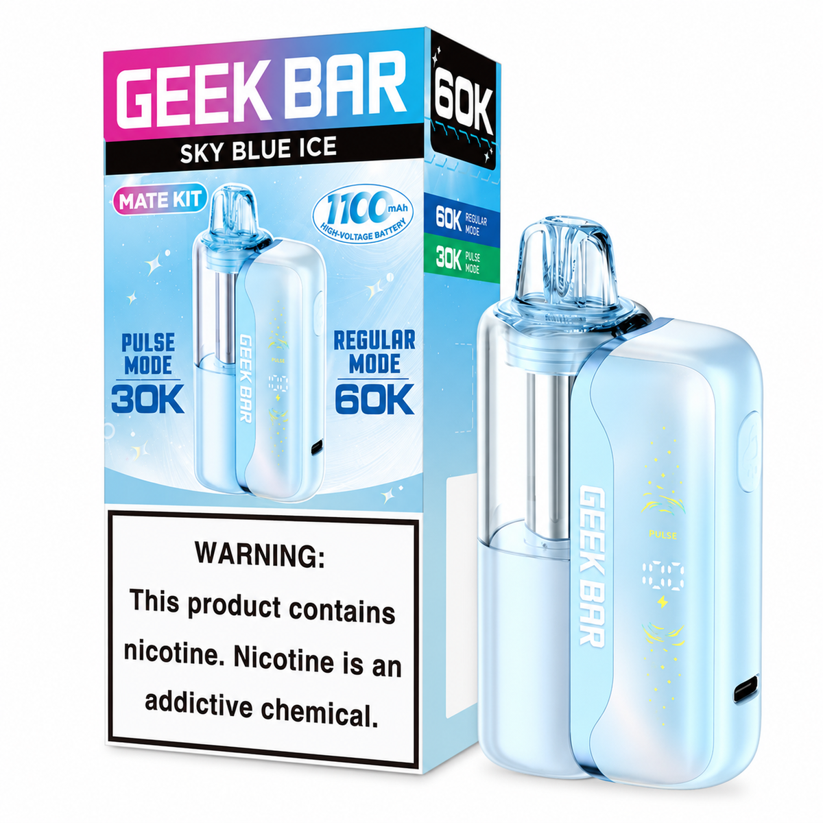 GEEK BAR MATE KIT 60000 PUFFS (5CT DISPLAY) | SKY BLUE ICE