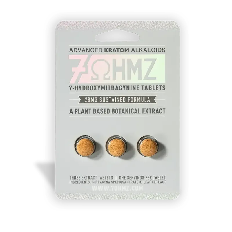 7OHMZ 7-HYDROXYMITRAGYNINE 28MG TABLETS (3CT/PACK)
