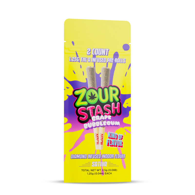ZOUR STASH 1.25G THCA INFUSED PRE-ROLLS (2CT PACK)