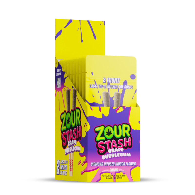 ZOUR STASH 1.25G THCA INFUSED PRE-ROLLS (2CT PACK)