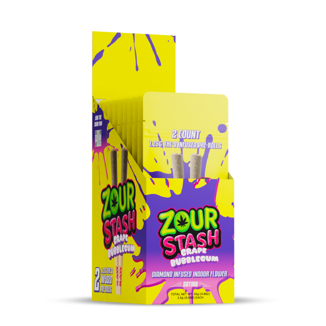 ZOUR STASH 1.25G THCA INFUSED PRE-ROLLS (2CT PACK)