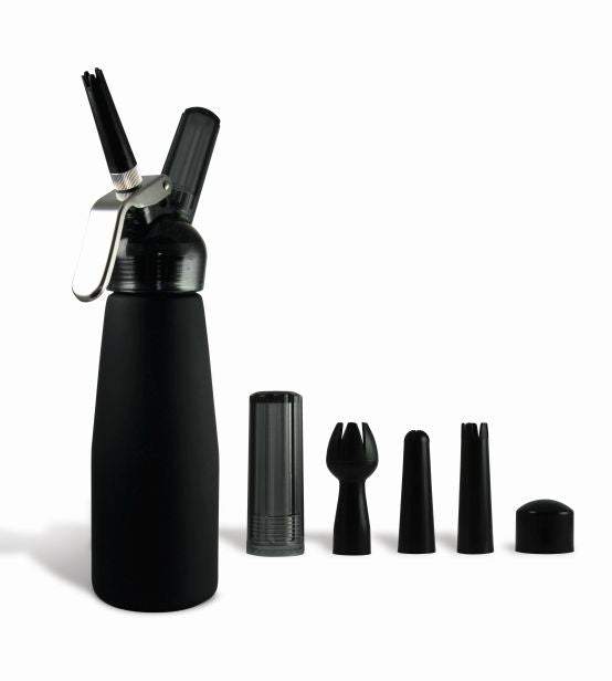 1/2 LITRE BEST WHIP CREAM DISPENSER WITH PLASTIC HEAD BLACK 811490700260