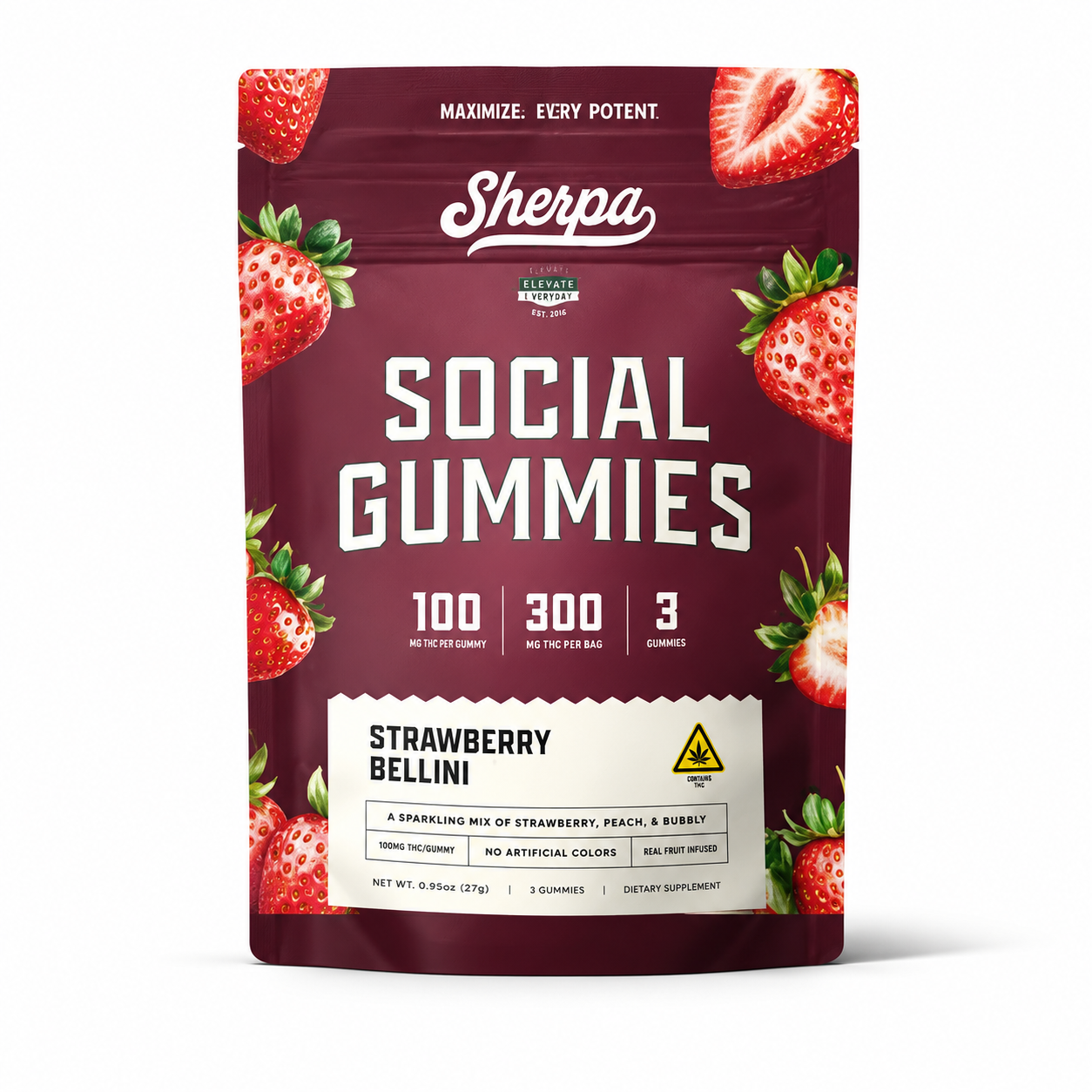 SHERPA 100MG THC GUMMIES BAG (3CT X 100MG)
