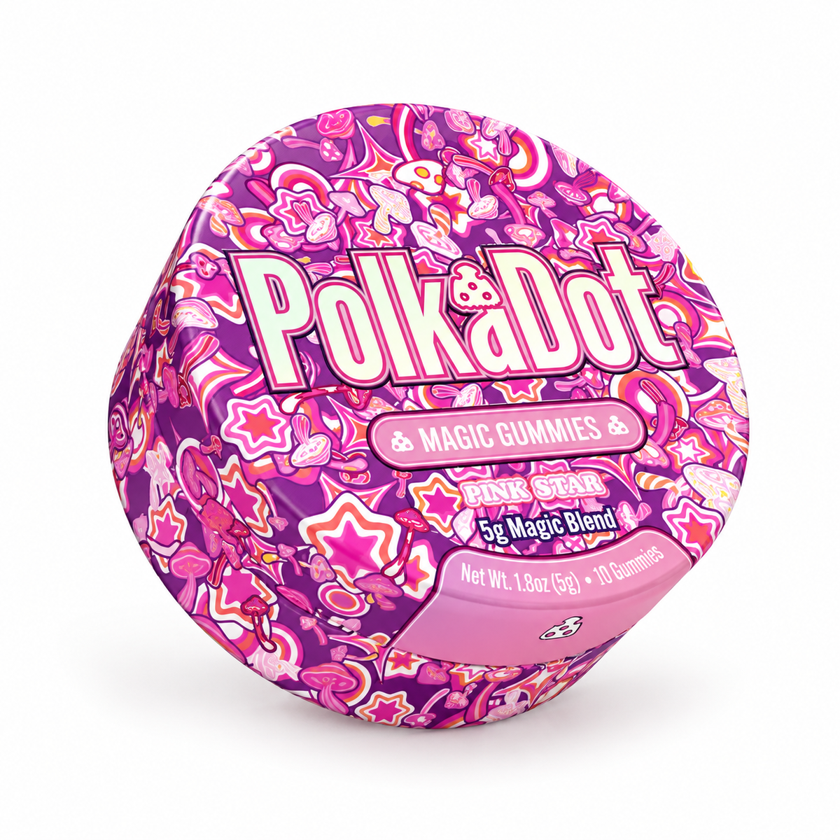 POLKADOT MAGIC MUSHROOM GUMMIES (10CT TIN)