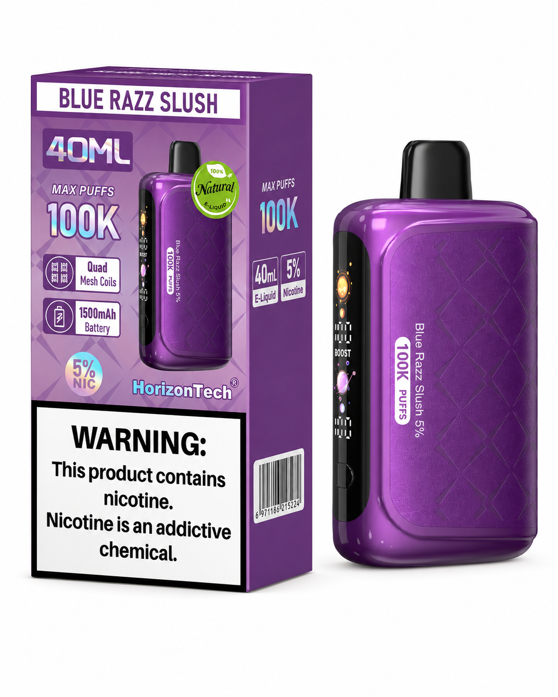 HORIZONTECH 100K PUFFS 5% DISPOSABLE (5CT DISPLAY)