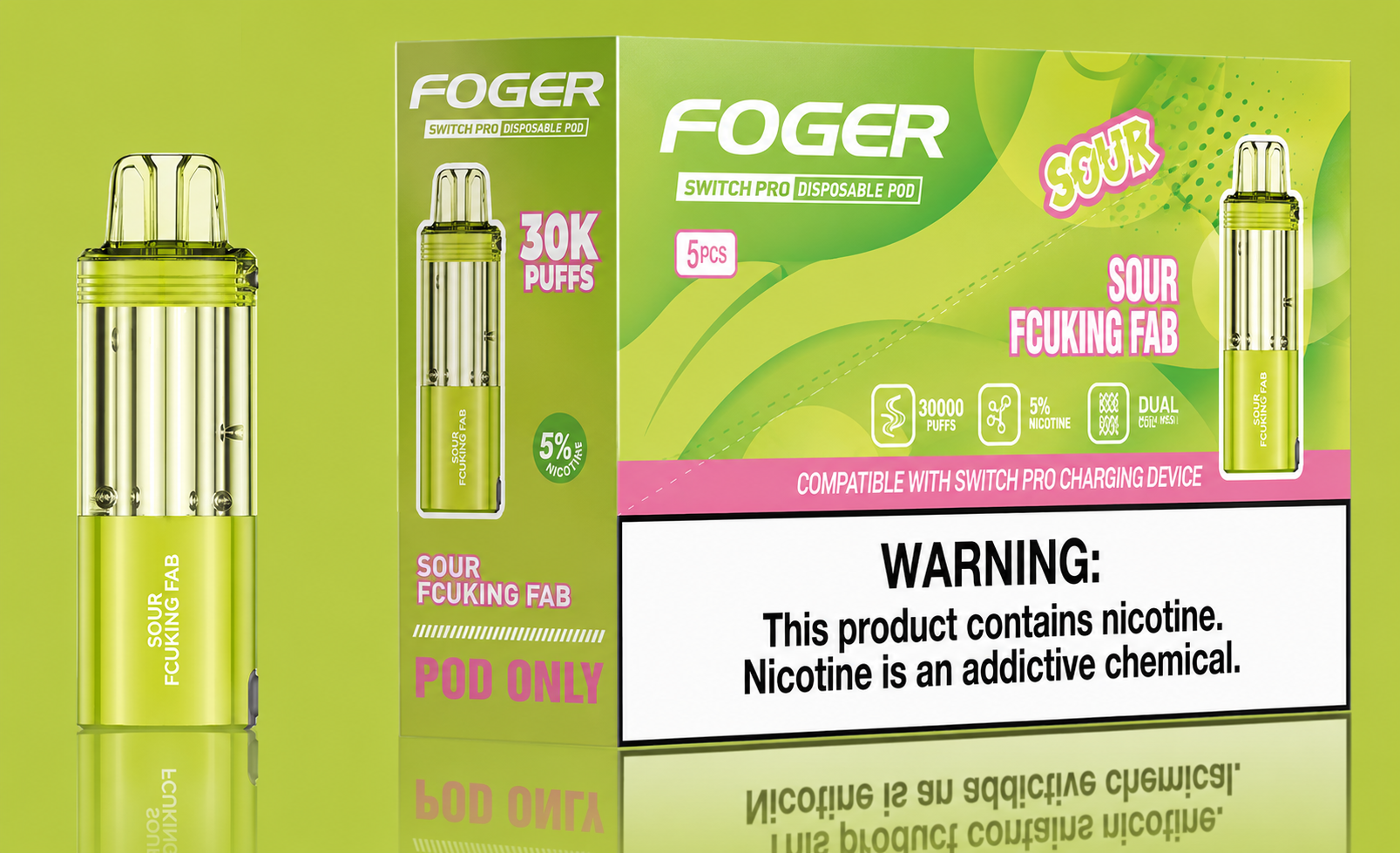 FOGR SWITCH PRO DISPOSABLE POD 30K PUFFS (5CT DISPLAY)