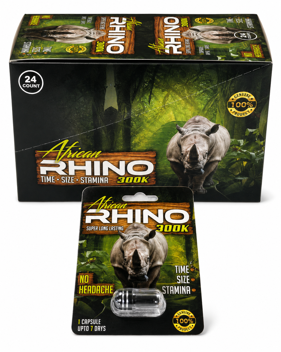 RHINO AFRICA 300K CAPSULES (24CT BOX)