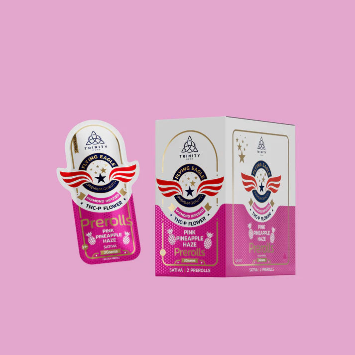 TRINITY HEMP FLYING EAGLE DIAMOND INFUSED THC-P PRE ROLLS (2 X 1.5g EACH)