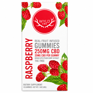 WYLD 25MG CBD GUMMIES (40CT PACK) | RASPBERRY