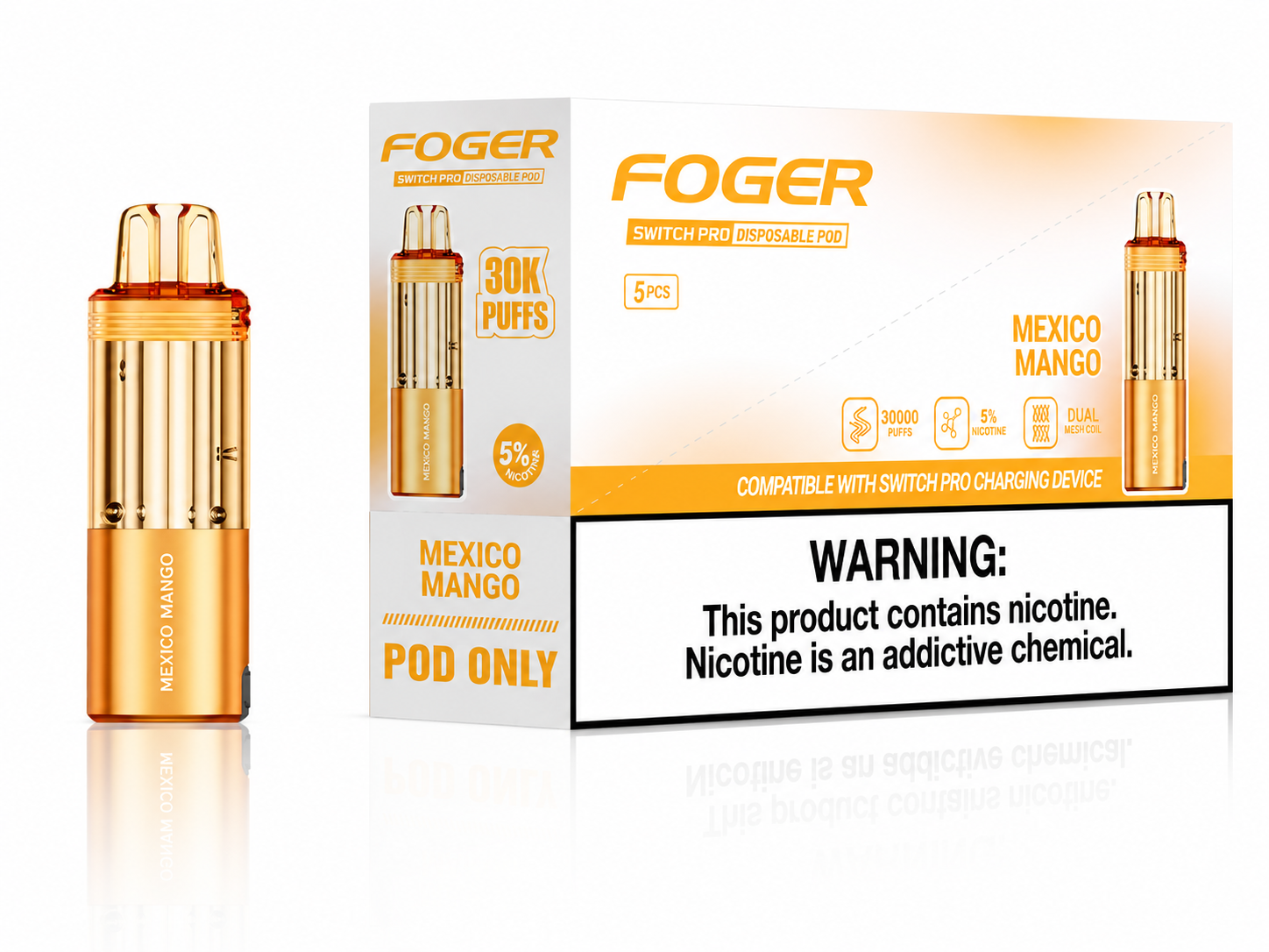 FOGR SWITCH PRO DISPOSABLE POD 30K PUFFS (5CT DISPLAY)