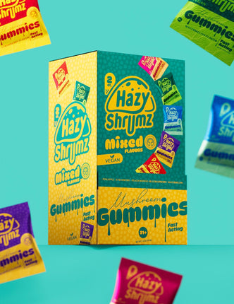 HAZY SHRUMZ FAST ACTING MUSHROOM GUMMIES (50PK/BOX) | MIXED FLAVORS