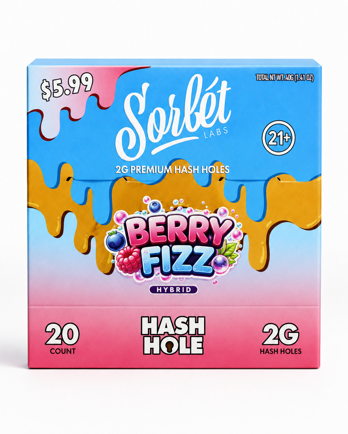 SORBET 2 GRAM THC-A PRE-PRICED HASH HOLES (20PK BOX)