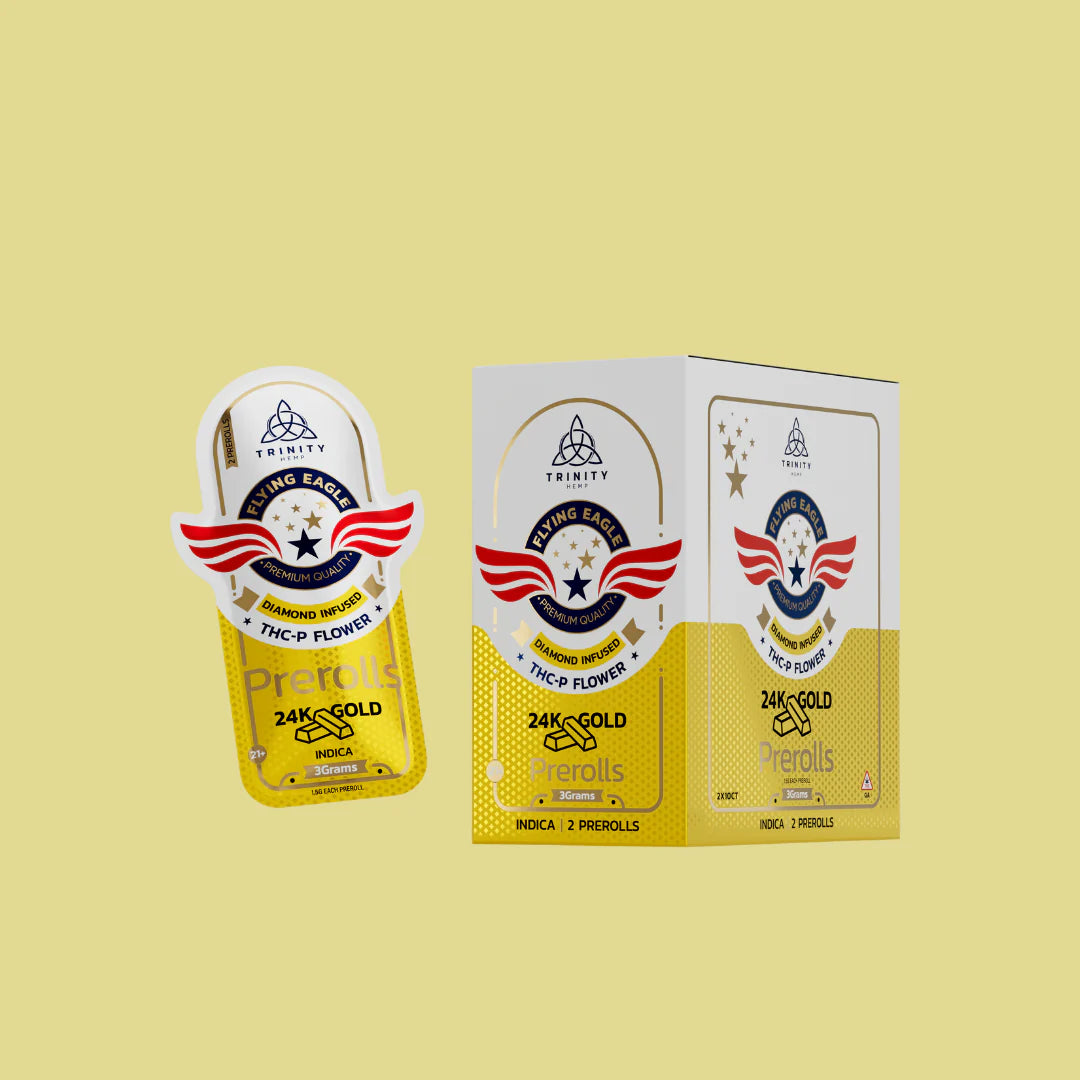 TRINITY HEMP FLYING EAGLE DIAMOND INFUSED THC-P PRE ROLLS (2 X 1.5g EACH)