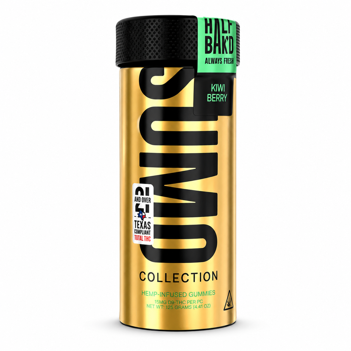 HALF BAK'D SUMO GOLD 15MG D9 GUMMIES (25CT JAR)