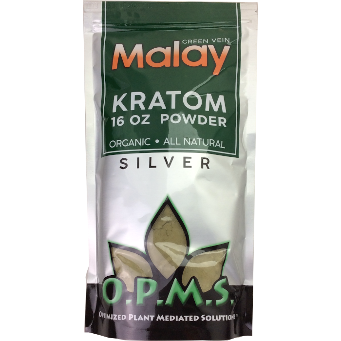 OPMS SILVER KRATOM 16OZ POWDER