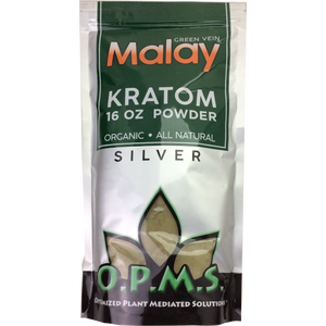 OPMS SILVER KRATOM 16OZ POWDER