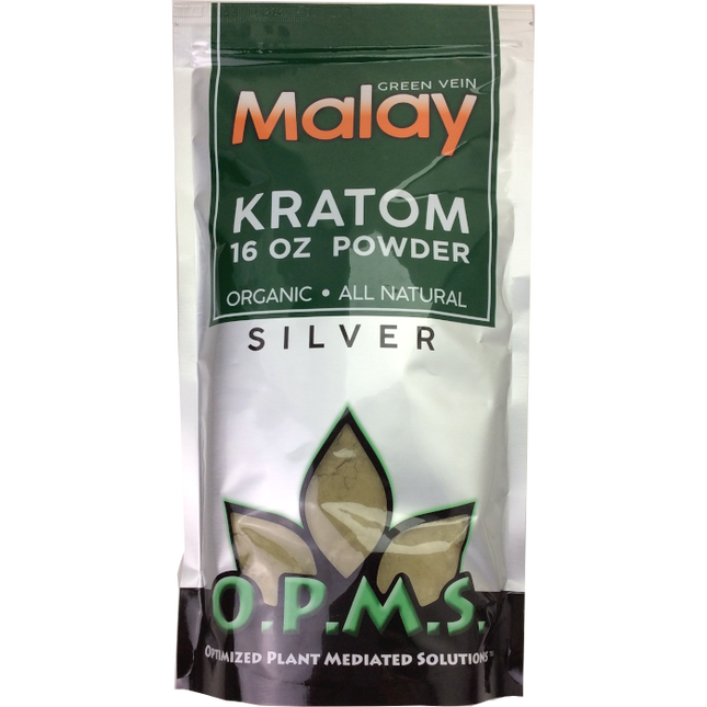 OPMS SILVER KRATOM 16OZ POWDER