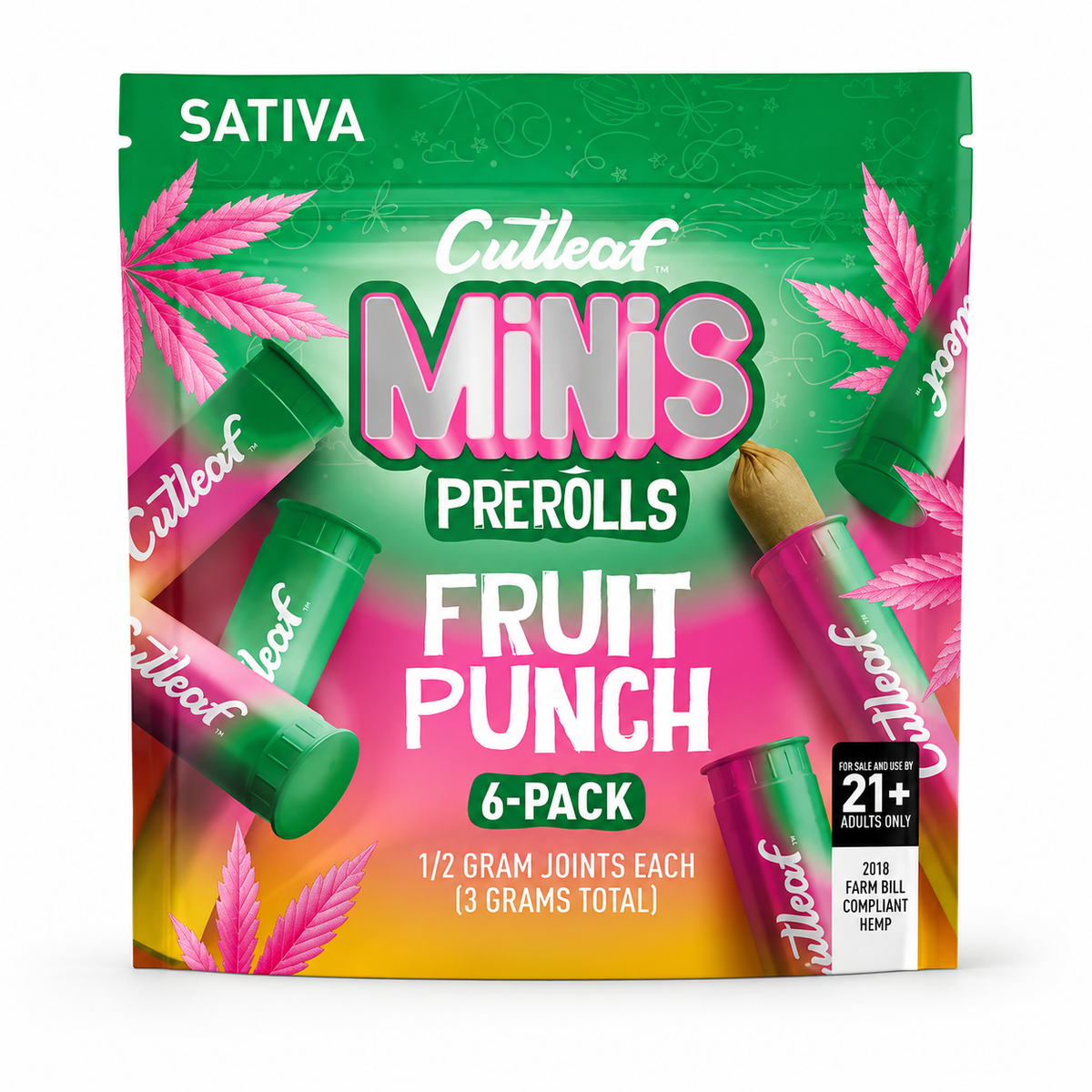 CUTLEAF MINIS PREROLLS 0.5G ECH (6CT PACK)