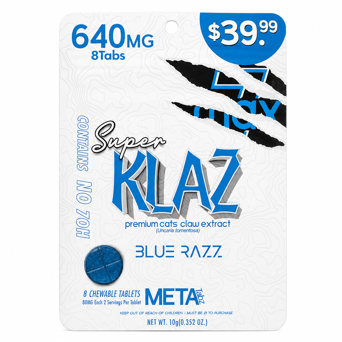 META TABZ KLAZ 80MG PER TAB 10CT PACK (10PK/BOX)
