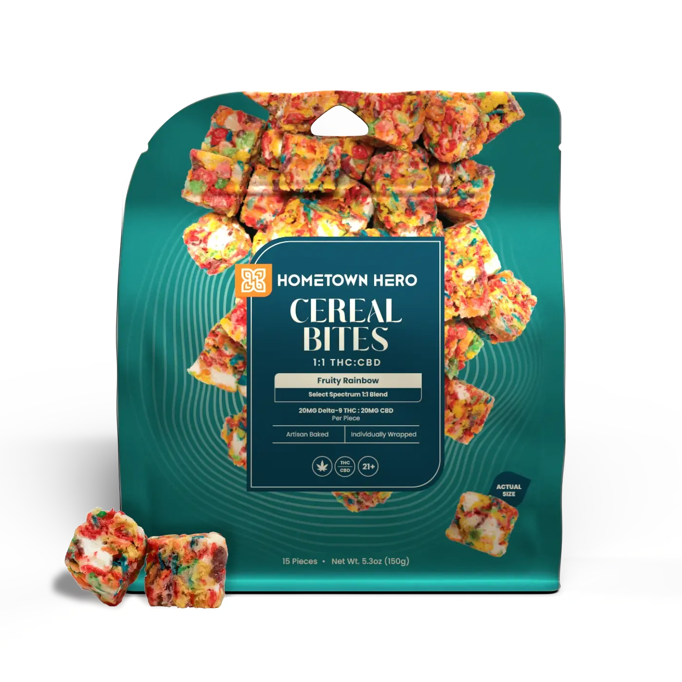 HOMETOWN HERO 20MG D9 CEREAL BITES (15CT/PACK)