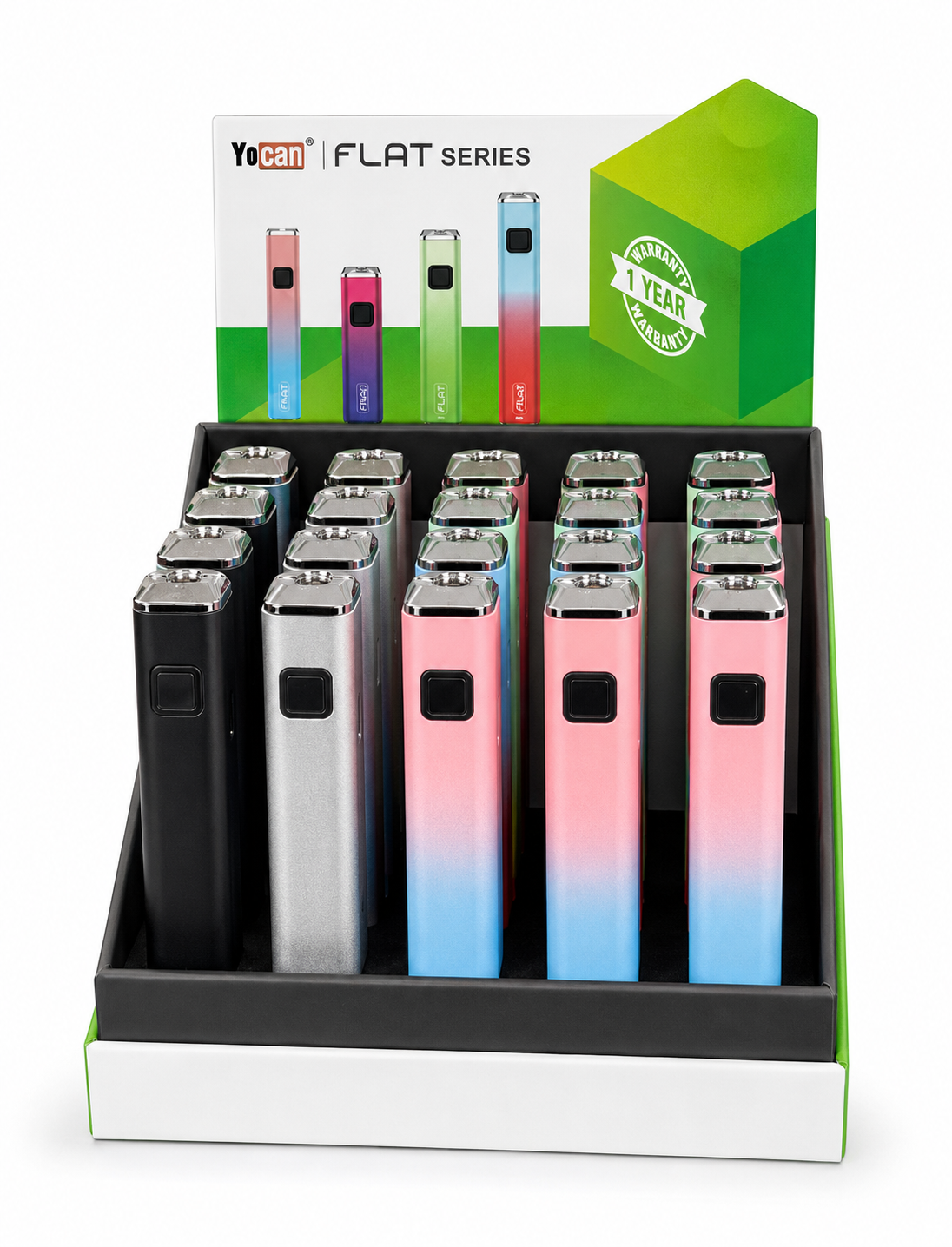 YOCAN FLAT 2.0 BATTERY (12CT DISPLAY) | ASSORTED COLORS