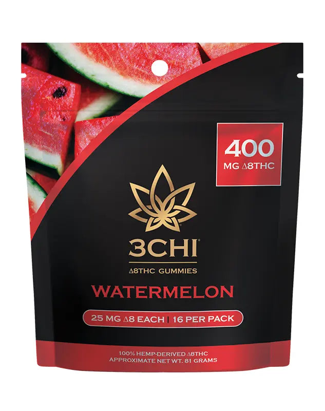 3CHI DELTA-8 THC GUMMIES 400MG PER PACK 25MG/GUMMY