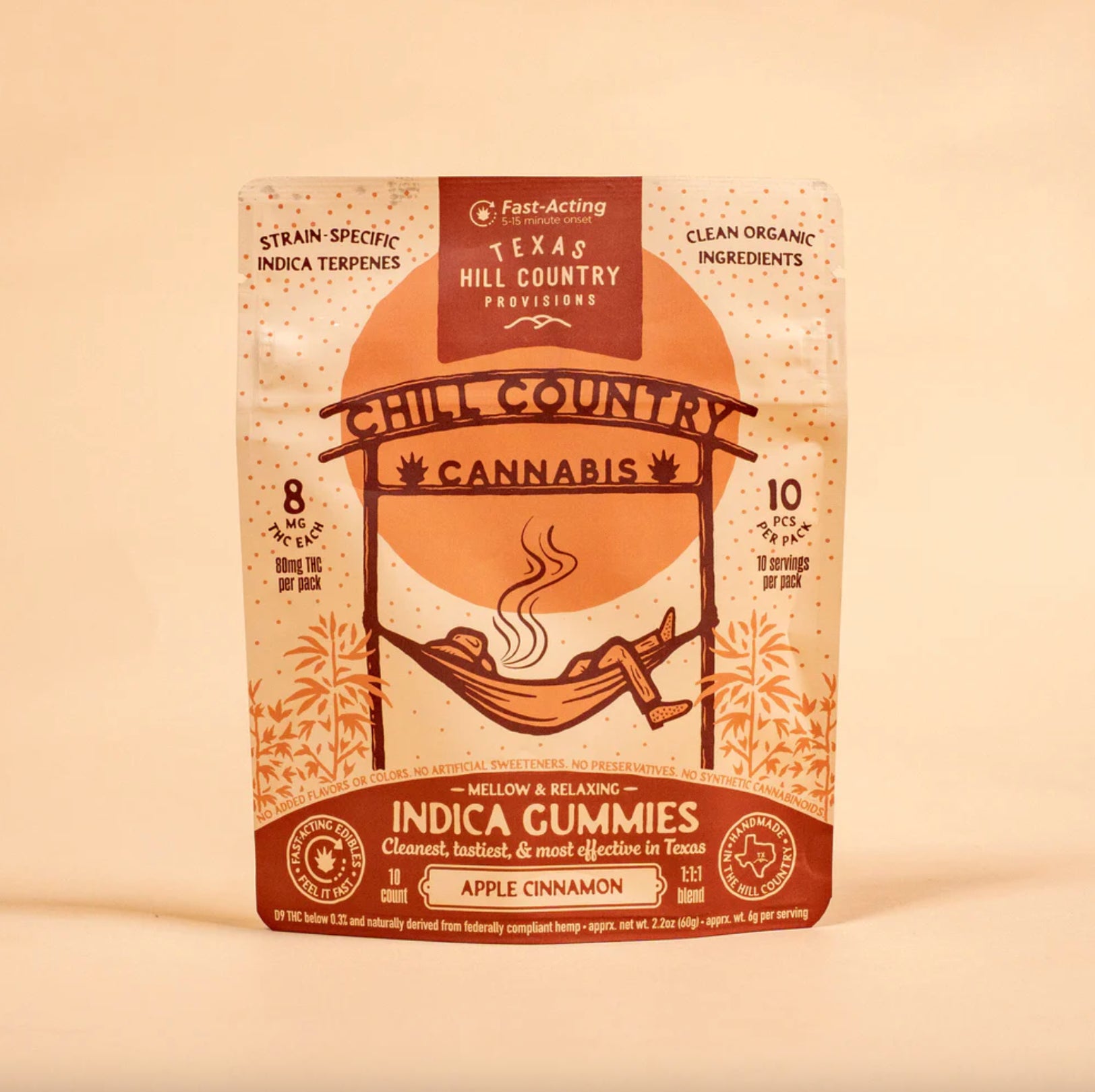 CHILL COUNTRY CANNABIS 8MG D9 THC PER GUMMY (10CT BAG)