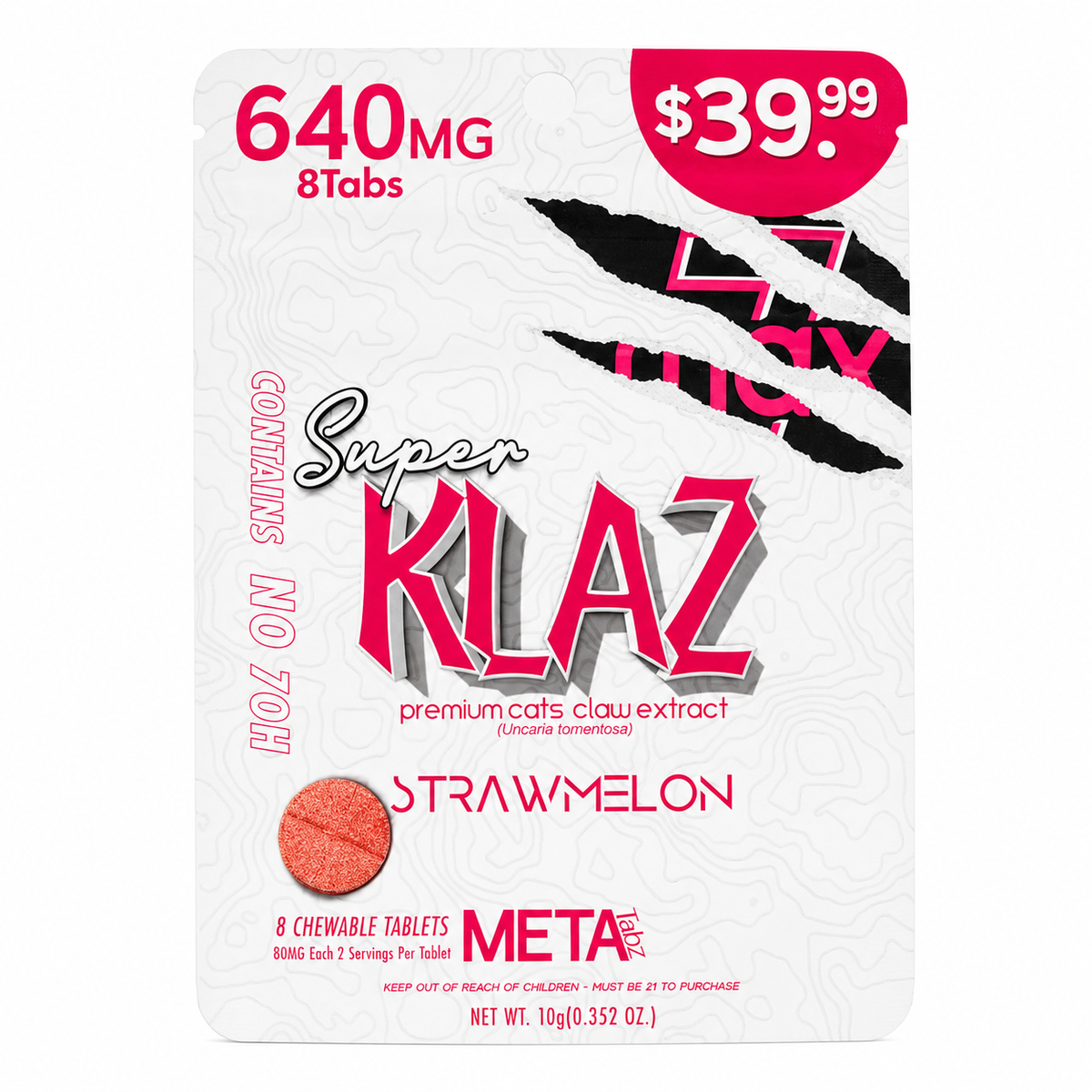 META TABZ KLAZ 80MG PER TAB 10CT PACK (10PK/BOX)