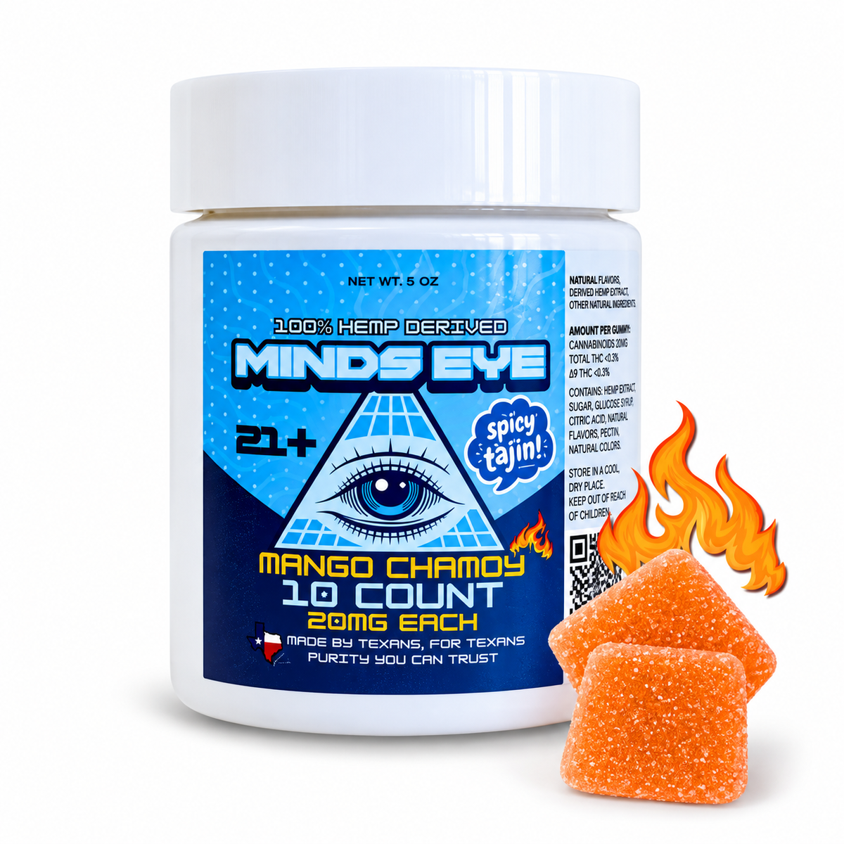 MIND'S EYE 20MG CHAMOY GUMMIES (10CT JAR)