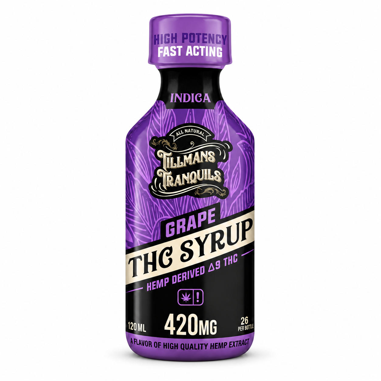 TILLMANS TRANQUILS 420MG D9 THC SYRUP