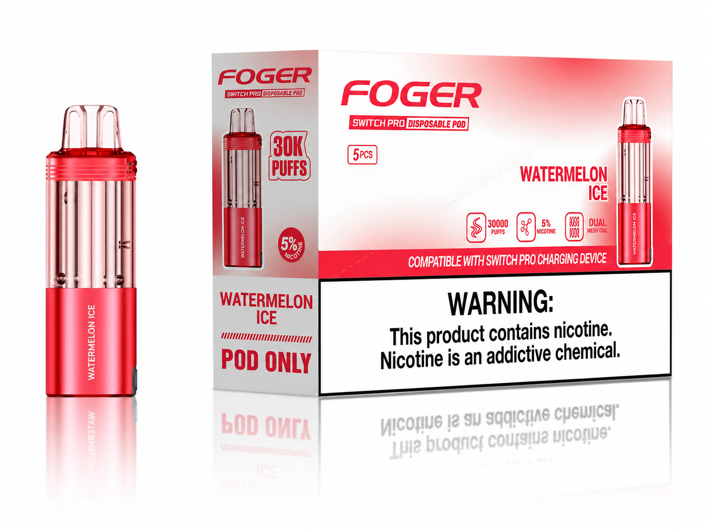 FOGR SWITCH PRO DISPOSABLE POD 30K PUFFS (5CT DISPLAY)