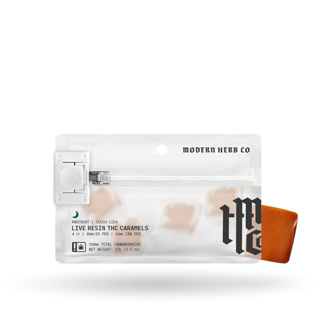 MODERN HERB CO LIVE RESIN D9 CARAMEL (40MG x 4CT/PACK)