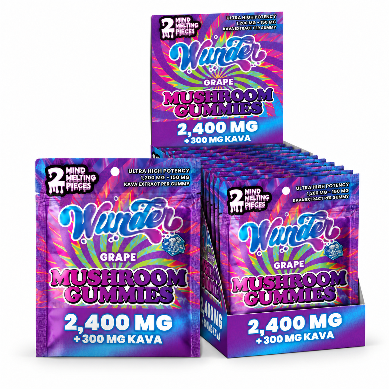 WUNDER 2400MG MUSHROOM BLEND GUMMIES PACK (15PK BOX)